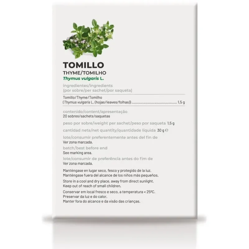 Soria natural tomillo infusión 20 filtros | Farmacia Barata Soria natural tomillo infusión 20 filtros | Farmacia Barata