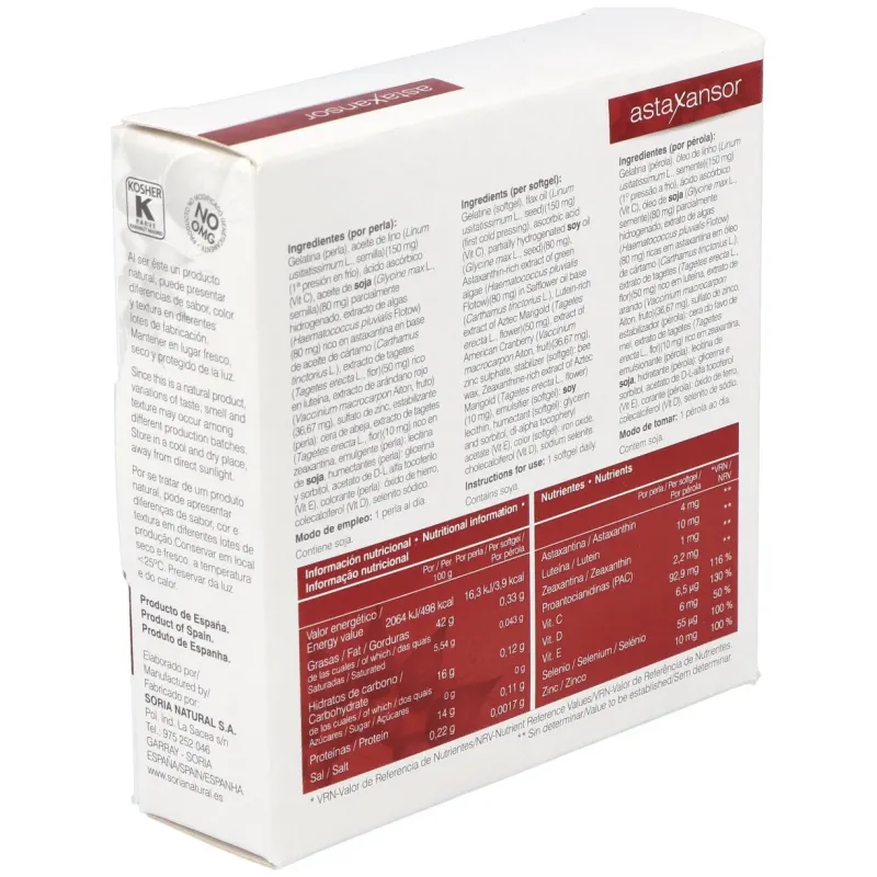 Soria natural astaxansor 30 perlas | Farmacia Barata Soria natural astaxansor 30 perlas | Farmacia Barata
