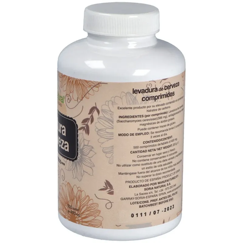 Soria natural levadura de cerveza 500comp | Farmacia Barata Soria natural levadura de cerveza 500comp | Farmacia Barata