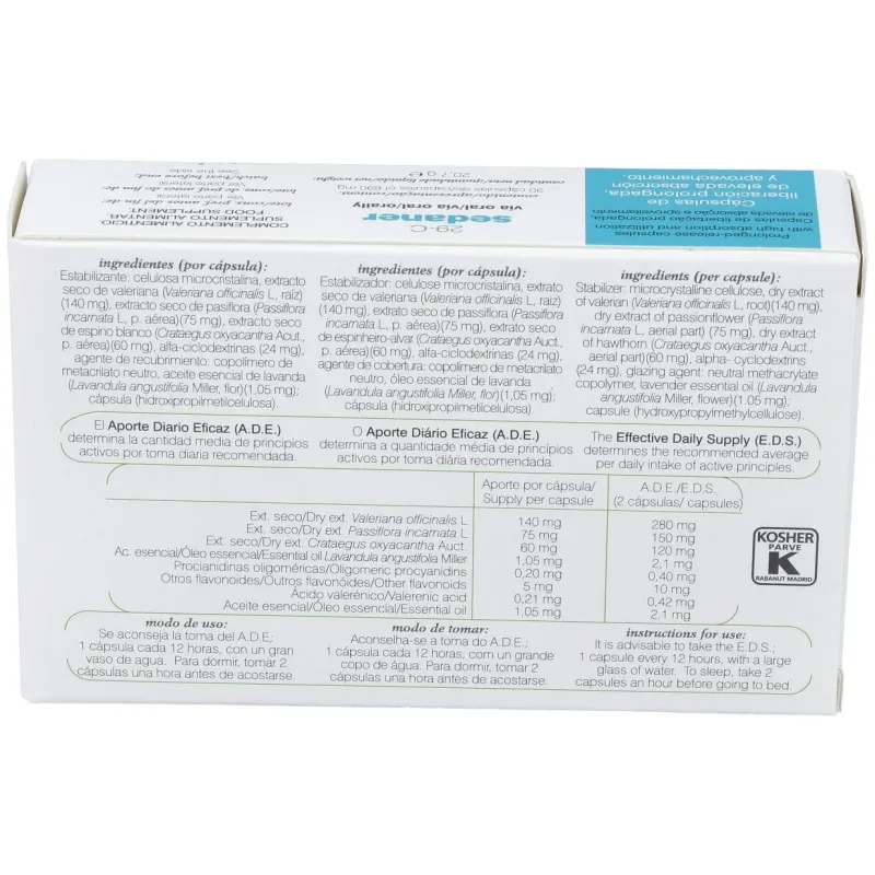 Cap.c-29 sedaner xxi valer+espin+pasif+lava 30cap. | Farmacia Barata
