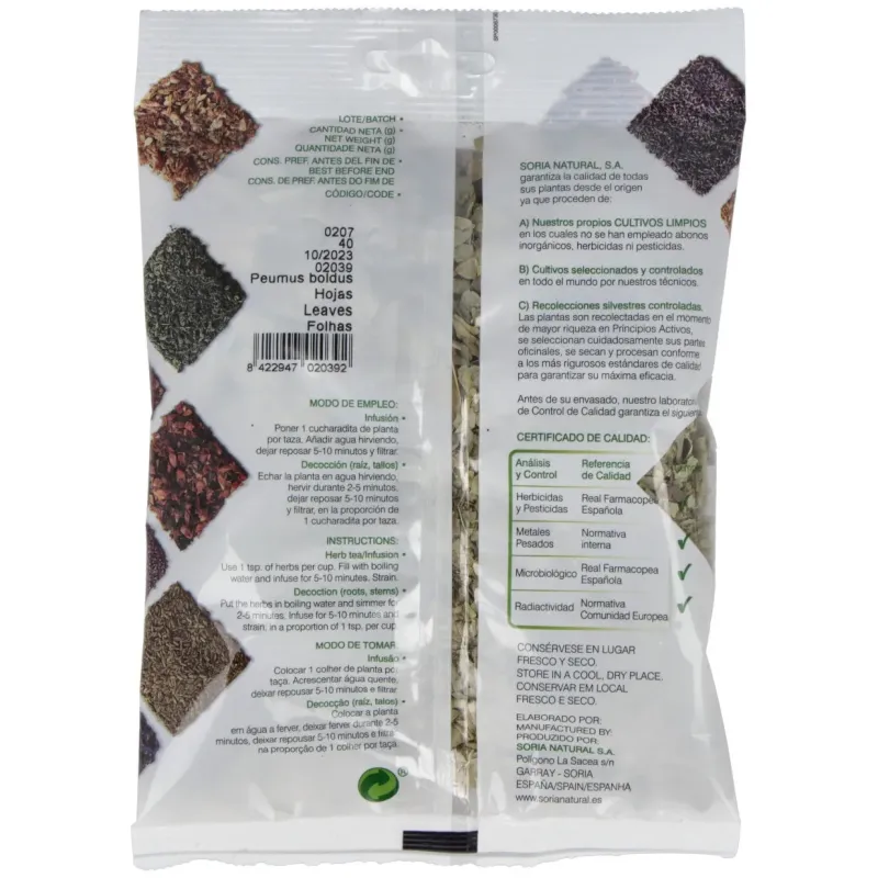 Soria natural boldo bolsa 40g | Farmacia Barata