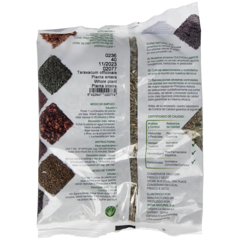 Soria natural diente de león bolsa 40g | Farmacia Barata Soria natural diente de león bolsa 40g | Farmacia Barata