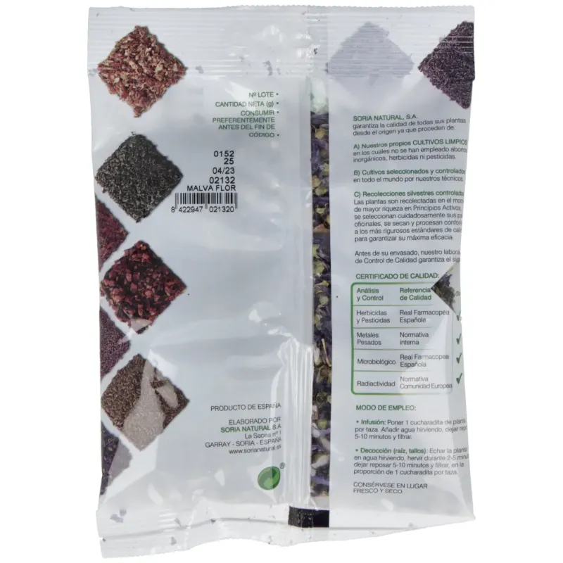 Soria natural infusion malva flor 25g | Farmacia Barata