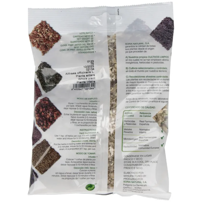 Soria natural infusion malvavisco raiz 75g | Farmacia Barata