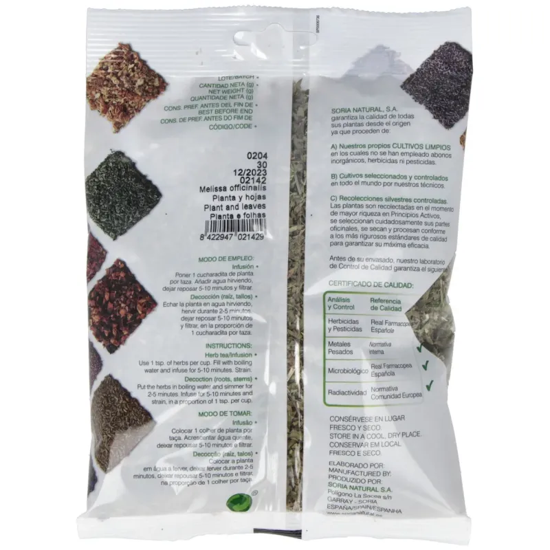 Soria natural melisa bolsa 30g | Farmacia Barata Soria natural melisa bolsa 30g | Farmacia Barata