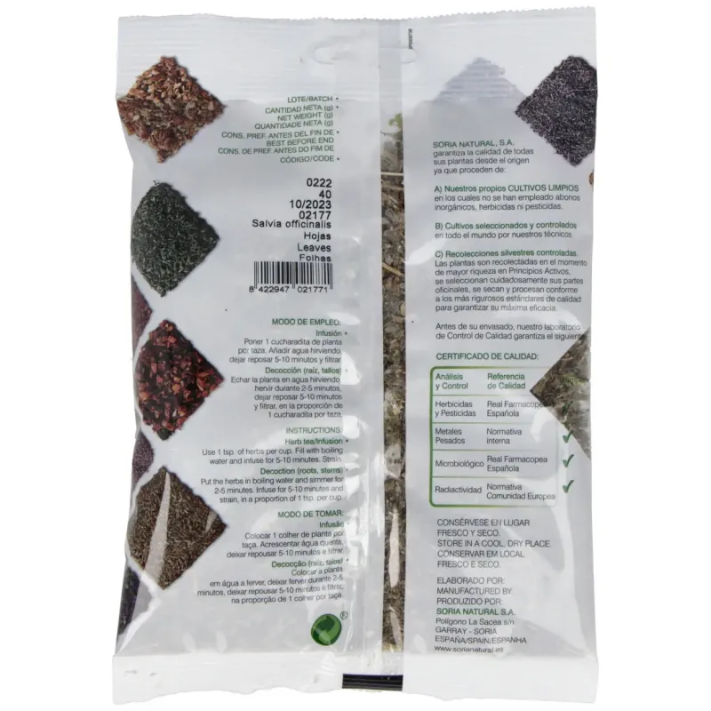 Soria natural infusion salvia 40g | Farmacia Barata Soria natural infusion salvia 40g | Farmacia Barata