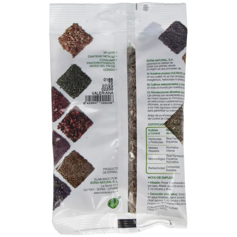 Soria natural valeriana bolsa 70g | Farmacia Barata Soria natural valeriana bolsa 70g | Farmacia Barata