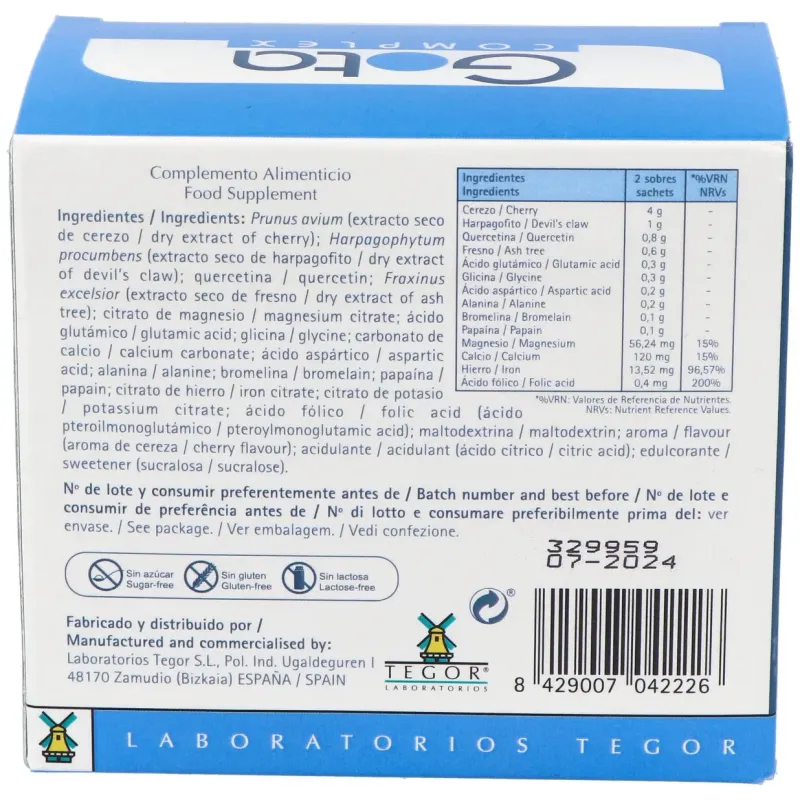 Tegor gota complex 20 sobres | Farmacia Barata Tegor gota complex 20 sobres | Farmacia Barata