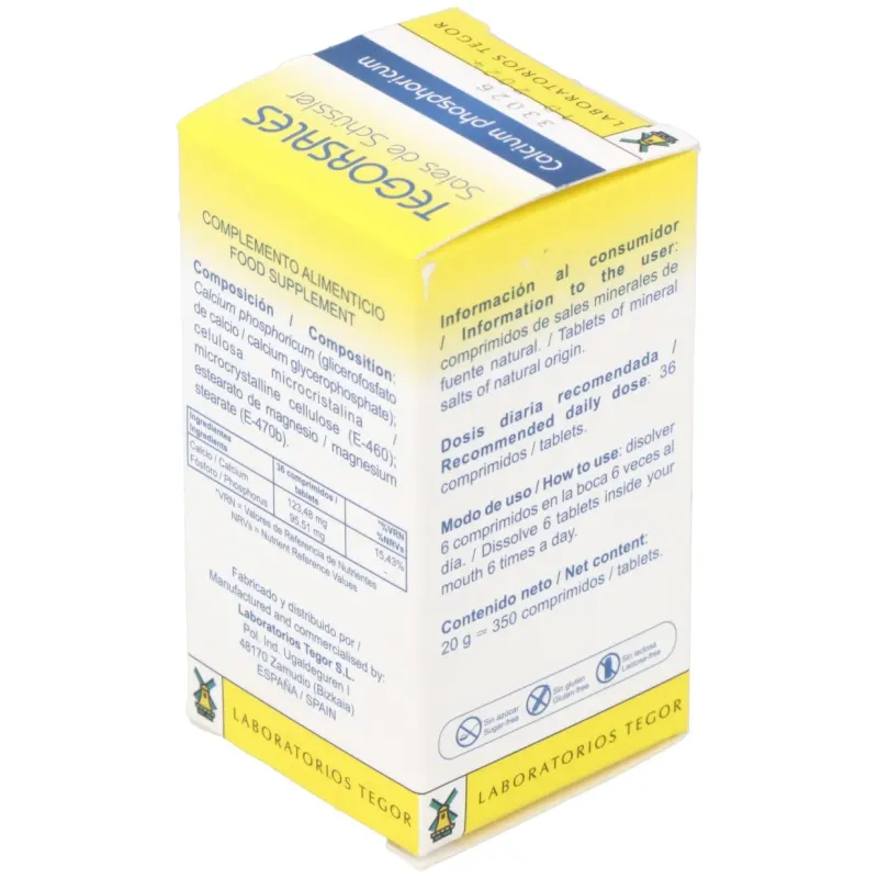 Calcium-phosp.d6 tegorsales (nº2) 350 comp.20g | Farmacia Barata