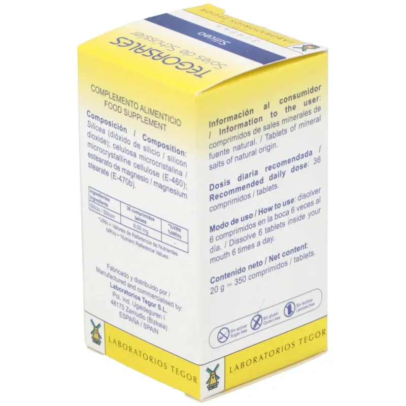 Silicea d12 tegorsales (nº11) 350 comp.20g | Farmacia Barata