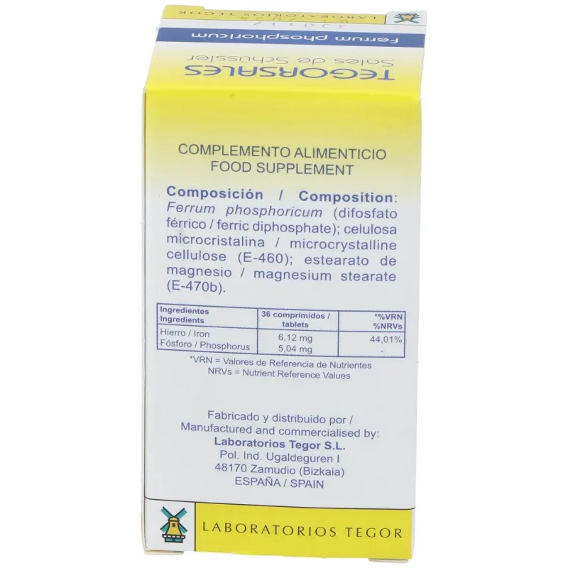 Tegor tegor sal 3 ferrum phosphoricum 350comps | Farmacia Barata Tegor tegor sal 3 ferrum phosphoricum 350comps | Farmacia Barata