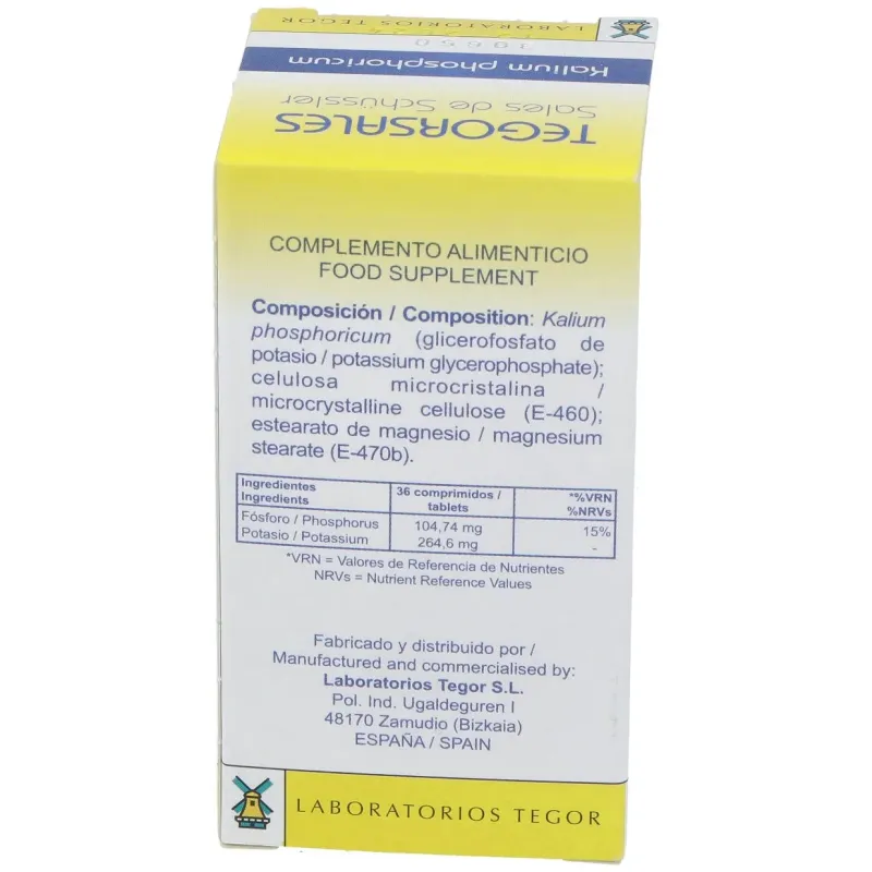 Tegor tegor sal 5 kalium phosphoricum 350comps | Farmacia Barata Tegor tegor sal 5 kalium phosphoricum 350comps | Farmacia Barata