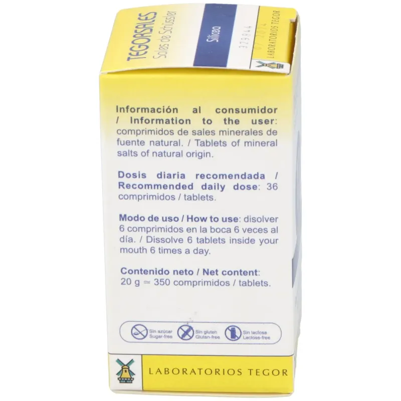 Silicea d12 tegorsales (nº11) 350 comp.20g | Farmacia Barata