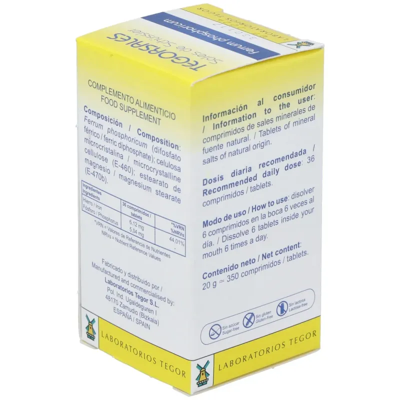 Tegor tegor sal 3 ferrum phosphoricum 350comps | Farmacia Barata Tegor tegor sal 3 ferrum phosphoricum 350comps | Farmacia Barata