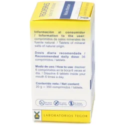 Kalium-chlor.d6 tegorsales (nº4) 350 comp.20g | Farmacia Barata