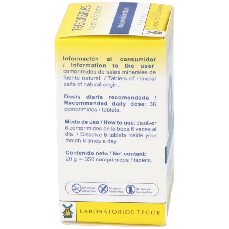 Kalium-chlor.d6 tegorsales (nº4) 350 comp.20g | Farmacia Barata
