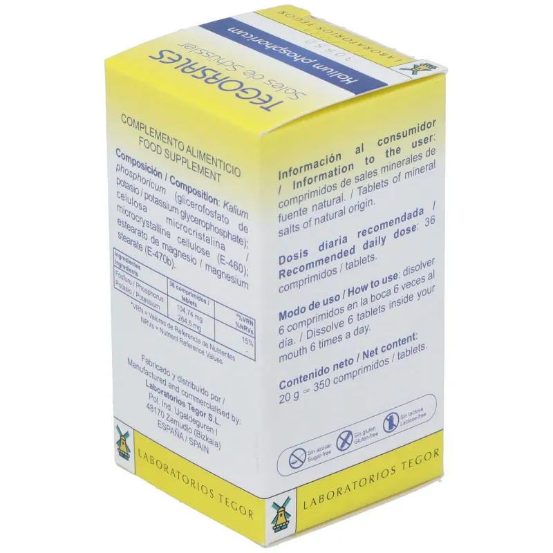 Tegor tegor sal 5 kalium phosphoricum 350comps | Farmacia Barata Tegor tegor sal 5 kalium phosphoricum 350comps | Farmacia Barata