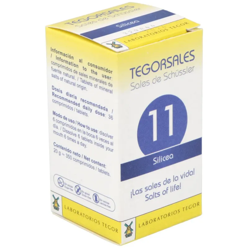 Silicea d12 tegorsales (nº11) 350 comp.20g | Farmacia Barata