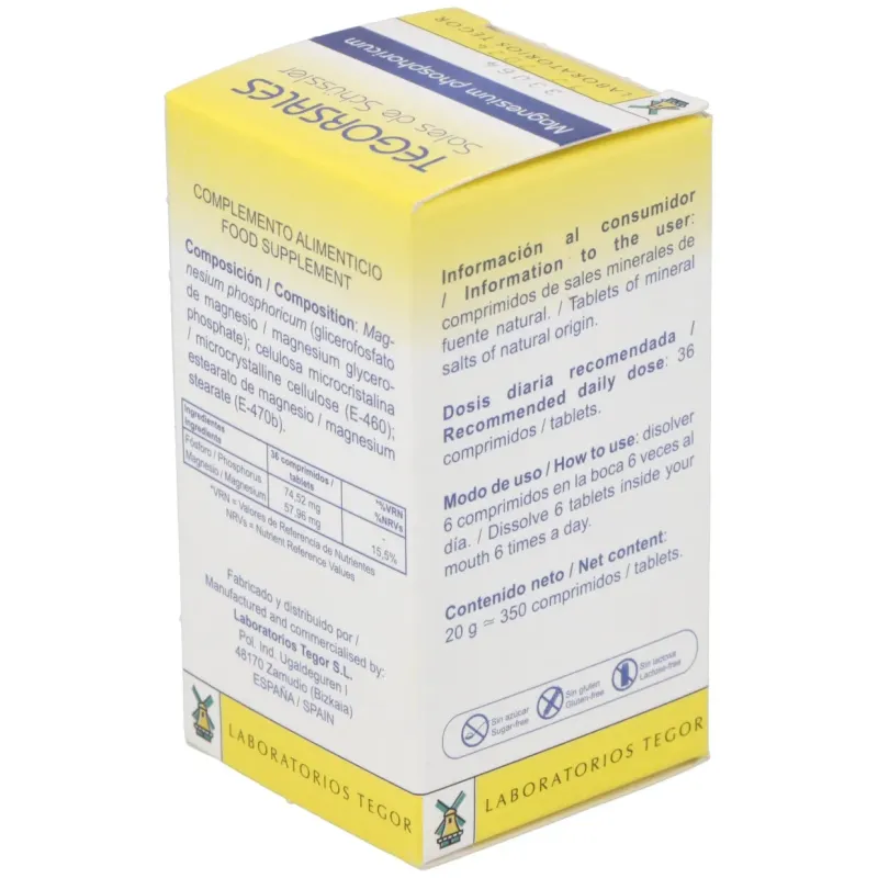 Magnesium-phos.d6 tegorsales (nº7) 350 comp.20g | Farmacia Barata