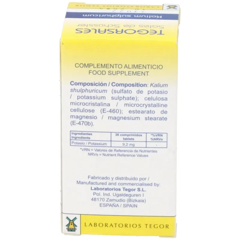Tegor tegor sal 6 kalium sulphuricum 350comps | Farmacia Barata Tegor tegor sal 6 kalium sulphuricum 350comps | Farmacia Barata