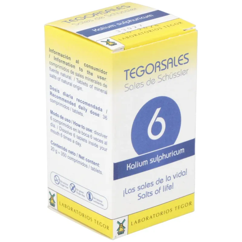 Tegor tegor sal 6 kalium sulphuricum 350comps | Farmacia Barata Tegor tegor sal 6 kalium sulphuricum 350comps | Farmacia Barata