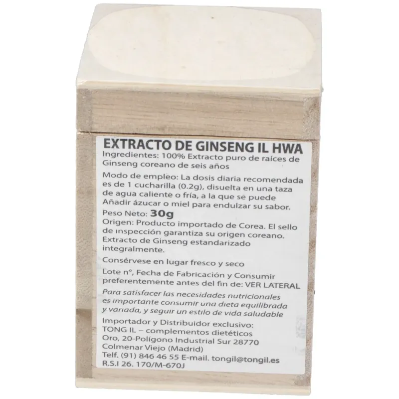 Tongil il hwa extracto puro ginseng coreano 30g | Farmacia Barata