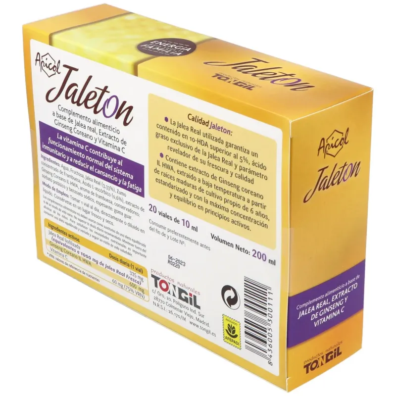Apicol jaleton j.real ginseng 20amp | Farmacia Barata