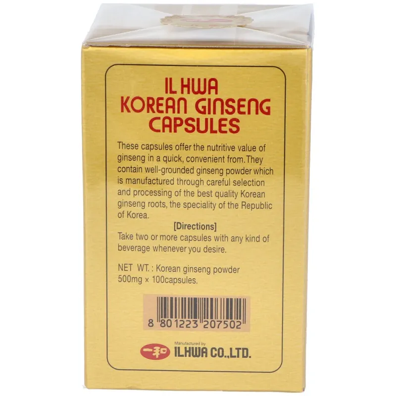 Tongil il hwa ginseng coreano 100caps | Farmacia Barata