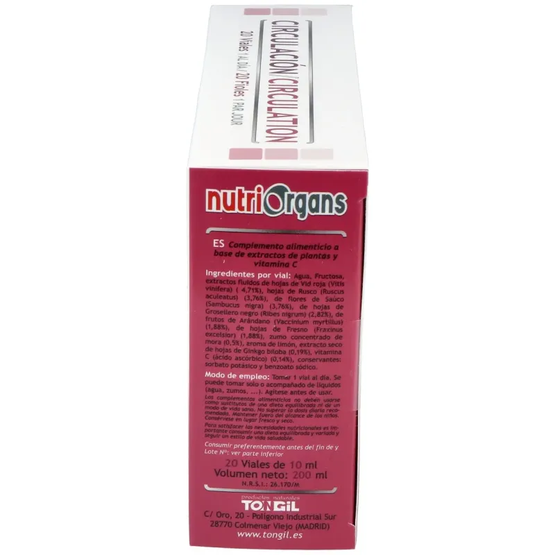 Tongil nutriorgans circulación 20viales | Farmacia Barata