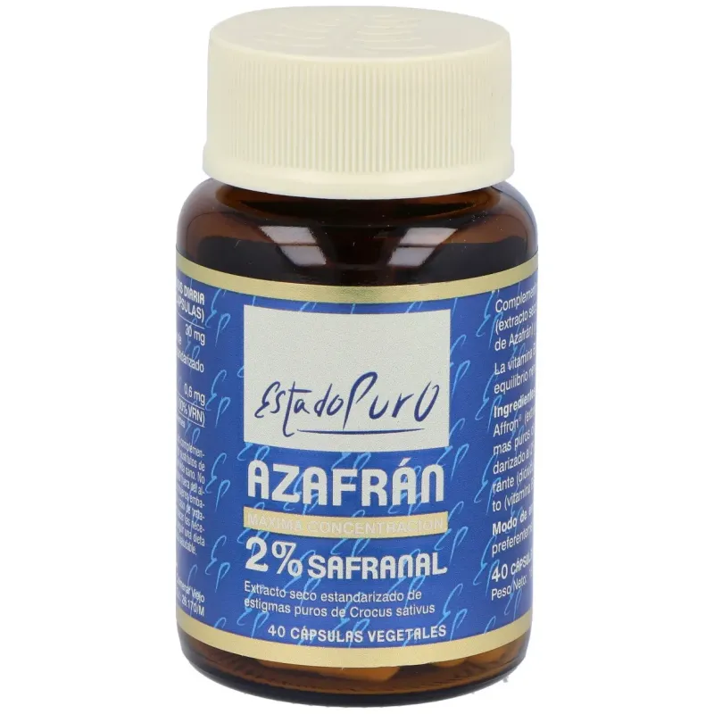 Tongil estado puro azafrán 2% safranal 40caps | Farmacia Barata Tongil estado puro azafrán 2% safranal 40caps | Farmacia Barata