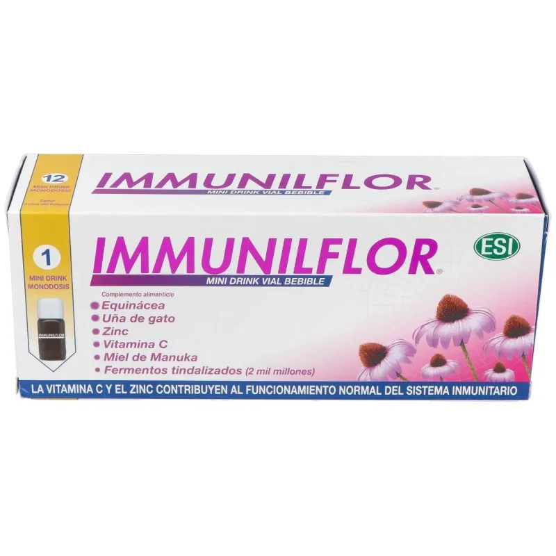 Immunilflor mini drink 12 viales | Farmacia Barata