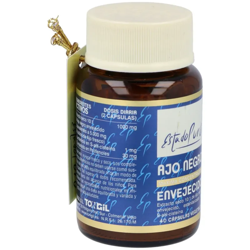 Tongil estado puro ajo negro envejecido 40caps | Farmacia Barata