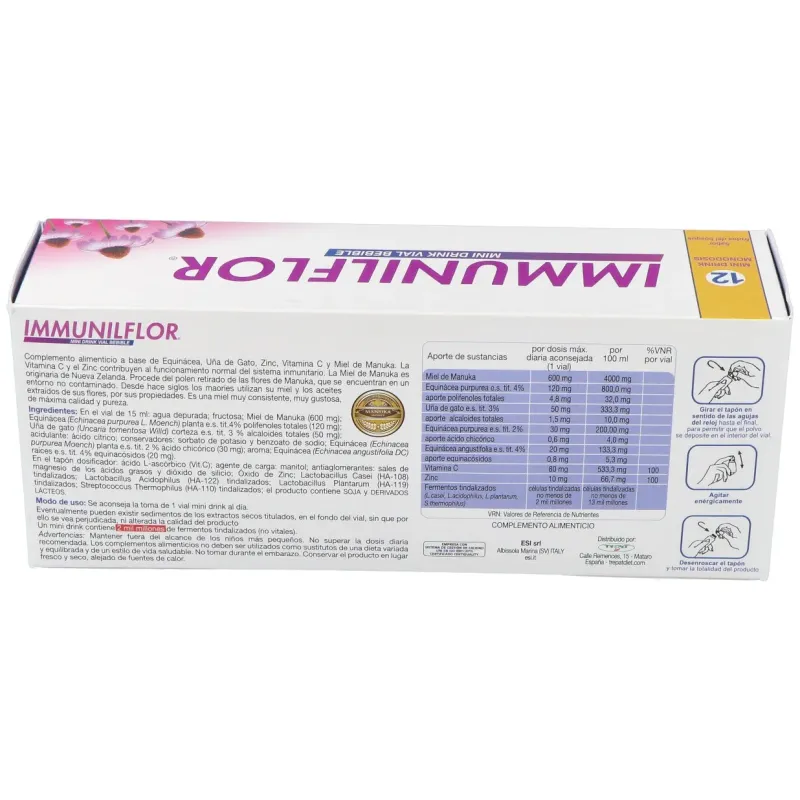 Immunilflor mini drink 12 viales | Farmacia Barata