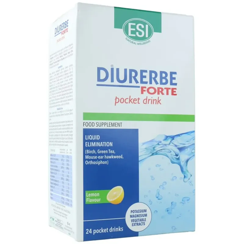 Diurerbe forte pocket drink sabor limon 24sbrs. | Farmacia Barata