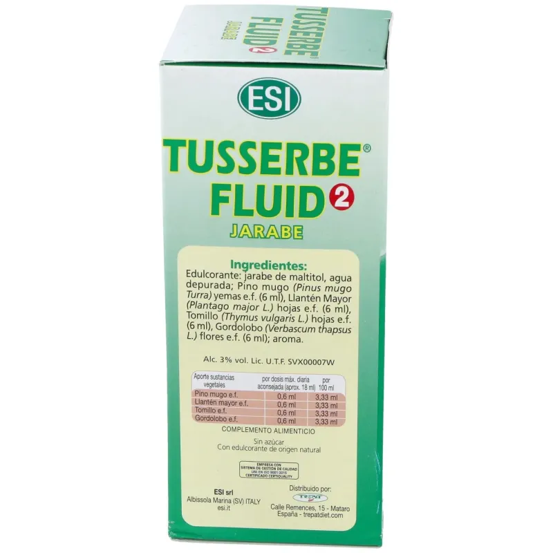 Tusserbe 2 fluid jarabe 180ml. | Farmacia Barata
