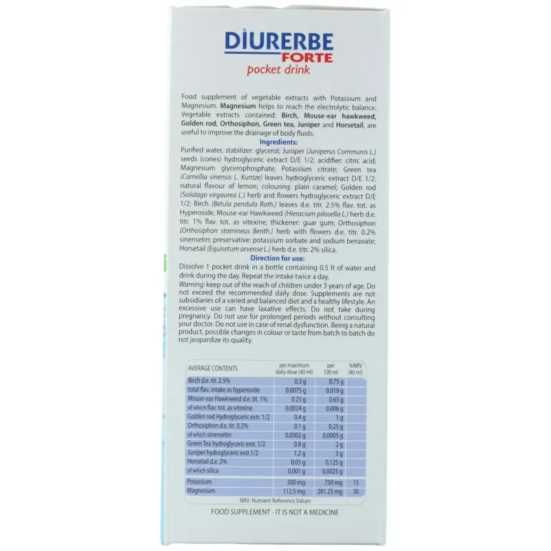Diurerbe forte pocket drink sabor limon 24sbrs. | Farmacia Barata