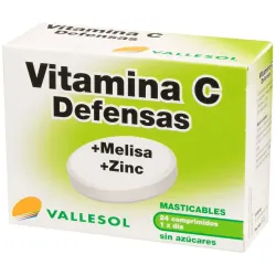 Vallesol vit.c melisa zinc 24comp.masticable