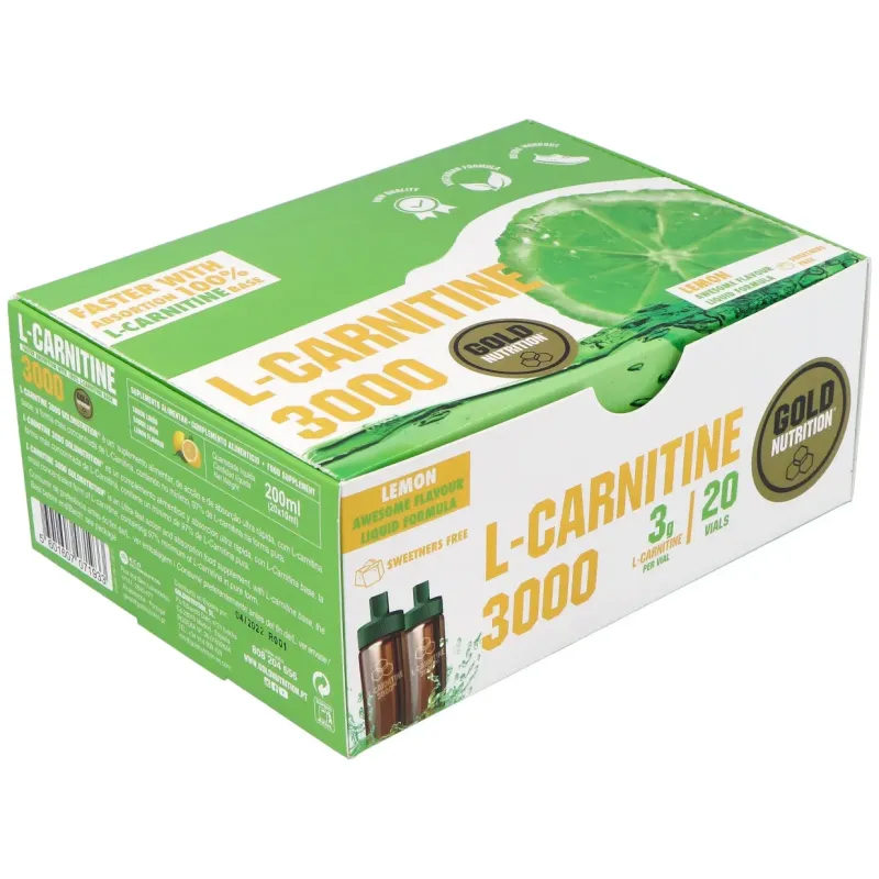 Gold nutrition l carnitina 3000 mg 20 viales