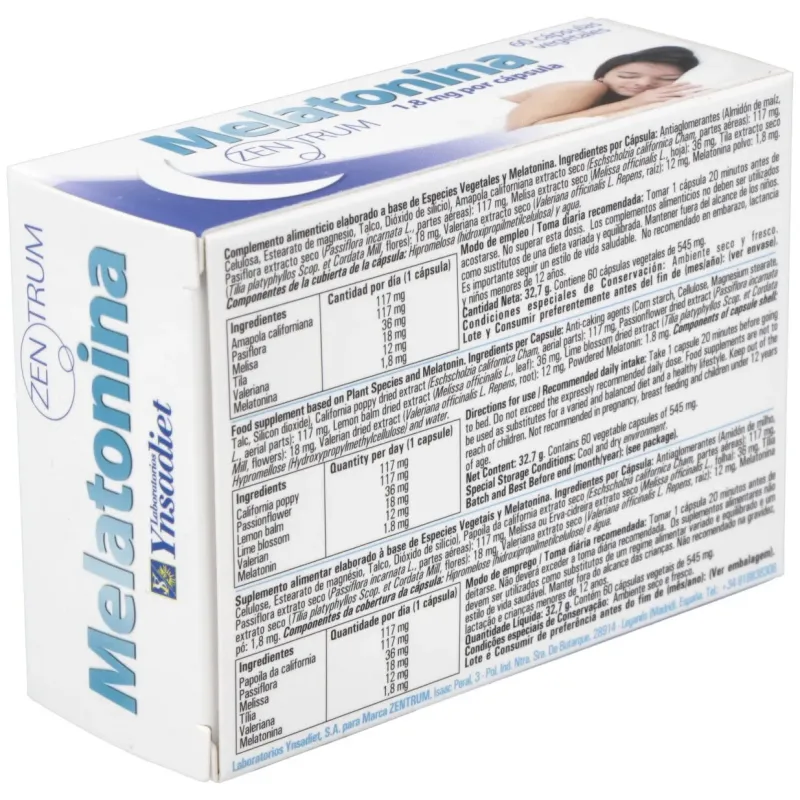 Ynsadiet melatonina 60cáps | Farmacia Barata Ynsadiet melatonina 60cáps | Farmacia Barata