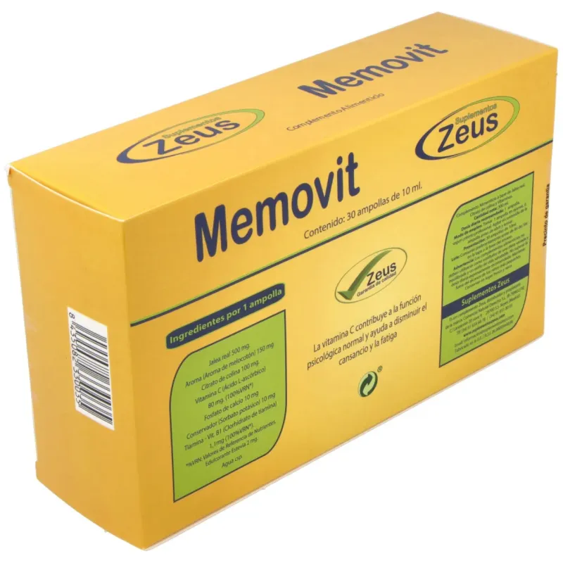 Zeus memovit 30 ampollas | Farmacia Barata
