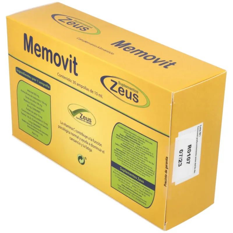 Zeus memovit 30 ampollas | Farmacia Barata