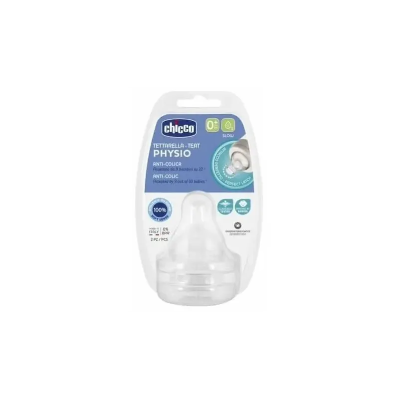 Chicco tetina silicona flujo lento physio + 0 m 2u | Farmacia Barata Chicco tetina silicona flujo lento physio + 0 m 2u | Farmacia Barata