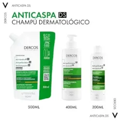 Vichy dercos technique anticaspa ds champú cabello seco eco-recarga 500ml | Farmacia Barata