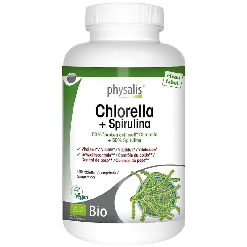 Physalis chlorella + spirulina 500comp | Farmacia Barata Physalis chlorella + spirulina 500comp | Farmacia Barata