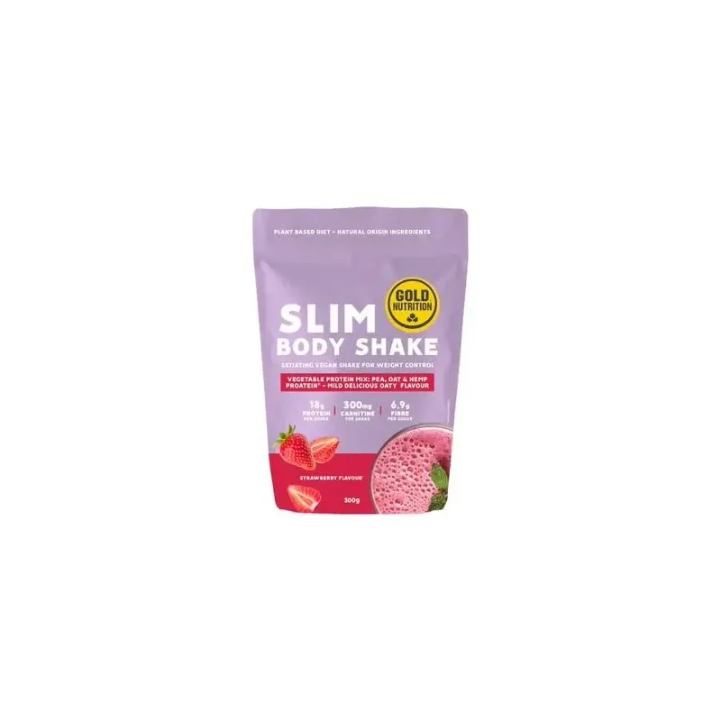 Gold nutrition slim body shake strawberry 300g | Farmacia Barata