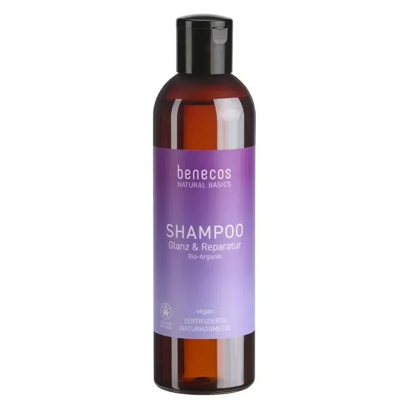 Benecos champú brillo reparación argán bio vegan 200ml | Farmacia Barata