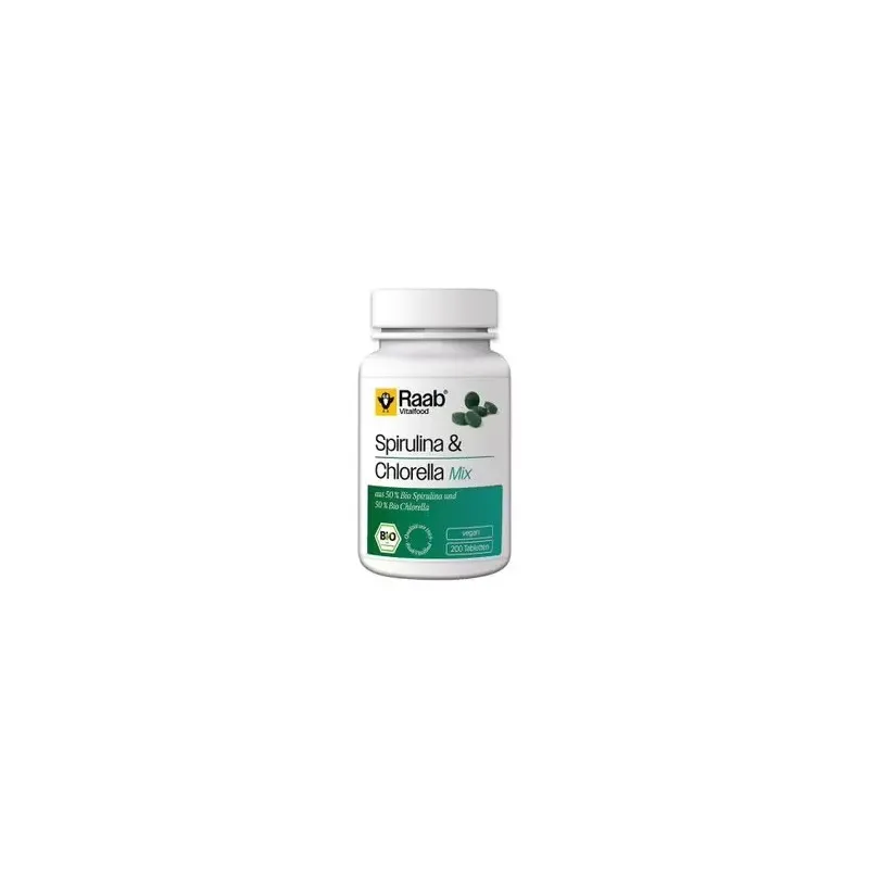Raab vitalfood alga espirulina + chlorella 440mg bio 200comp | Farmacia Barata