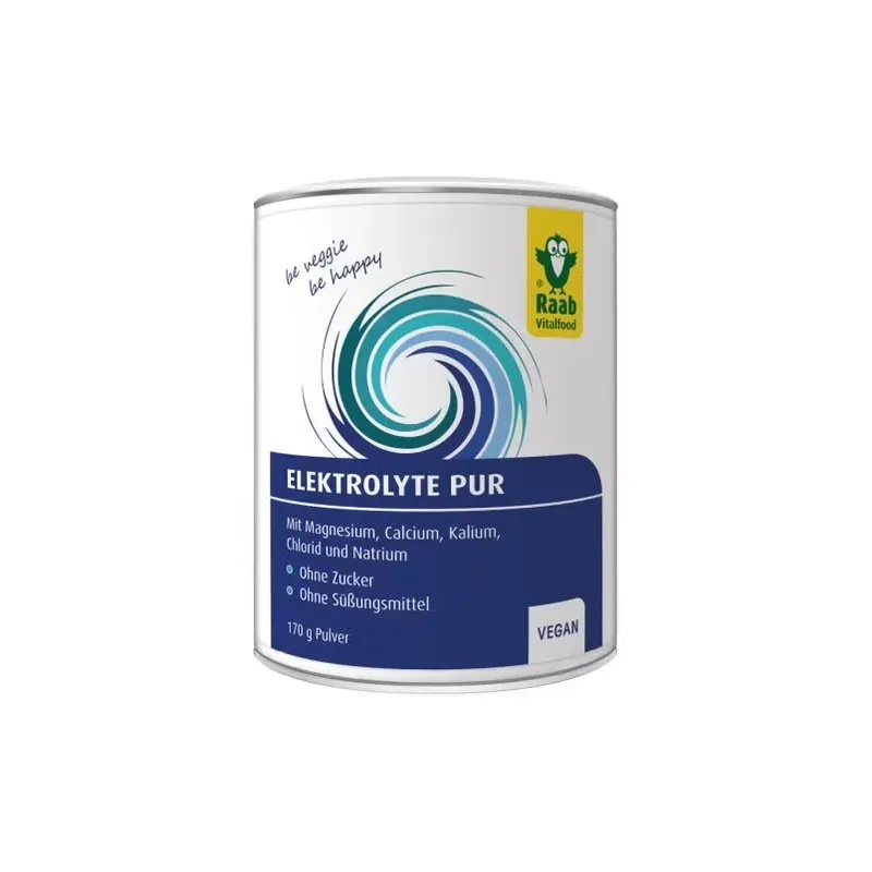 Raab vitalfood electrolito puro polvo vegan sin gluten 170g | Farmacia Barata