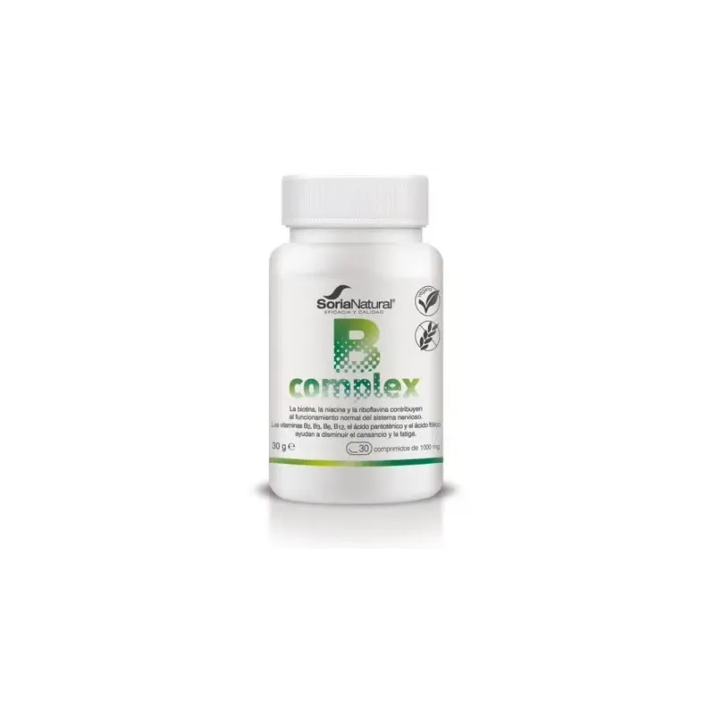 Soria natural b complex 100mg 30comp | Farmacia Barata