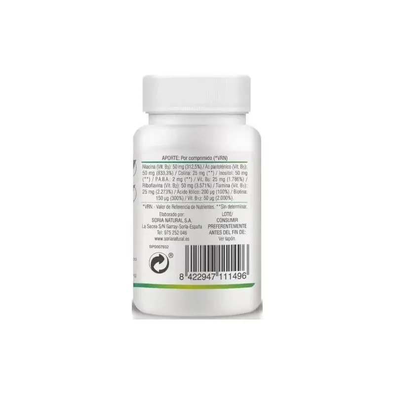 Soria natural b complex 100mg 30comp | Farmacia Barata